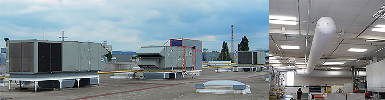 Ventilation industrielle sur toiture